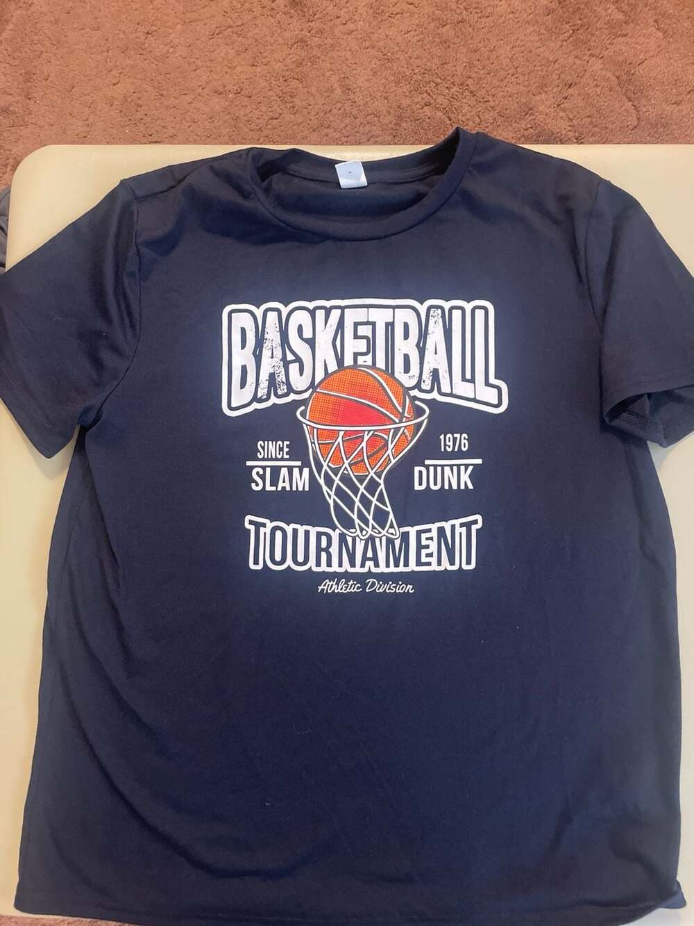 Athletic Division Basketball Tournament Slam Dunk Graphic T-Shirt